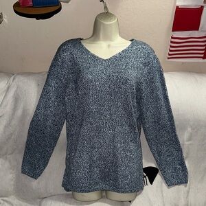 Collection L USA 14 stretchy Blue knit Sweater